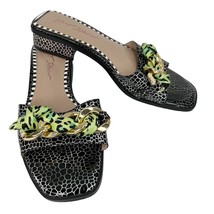 Betsey Johnson Milley Slides Sandals 9 Chain Scarf - £35.96 GBP