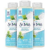 St. Ives Exfoliating Body Wash - Sea Salt &amp; Pacific Kelp Scrub, Natural Body Was - £35.16 GBP