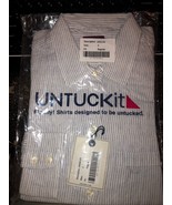 NWT UNTUCKit Angelen Linen Tencel Blend SZ 2 Button Front Long Sleeve Sh... - €19,76 EUR