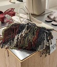 ZARA BNWT 2025. MULTICOLORED CLUTCH BAG SEQUINNED FRINGING. 6544/510/203 - $102.11