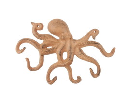 [Pack Of 2] Rustic Orange Cast Iron Octopus Hook 11&quot;&quot; - £54.01 GBP