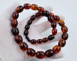 Natural Baltic Amber Necklace Genuine Amber Beads Necklace for adult pressed - £315.75 GBP