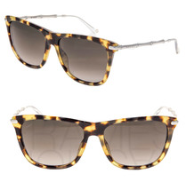 GUCCI GG3778S Tortoise Silver Bamboo Sunglasses Bio Based 3778 Square Authentic - £143.62 GBP