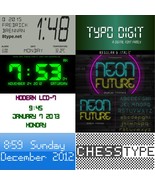LCD Fonts 100+ Pack Digital Collection Typeface Computer Graphic Design ... - €5,13 EUR