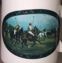 Vintage Ralph Lauren Polo Sport Mug Equestrian Horse Coffee Cup Oval Pic... - $7.30