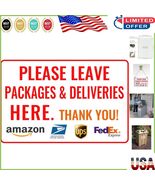 Weather-Resistant 12x8 Outdoor Delivery Sign - Please Leave Packages Here - $26.56 CAD