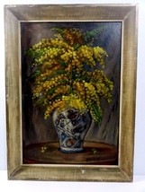 Oro Flores Naturaleza Muerta Aceite En Tabla Pintura Por B. Ivanovski - £170.61 GBP