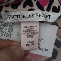 Victorias Secret Shirt Womens S Pink Long Sleeve Collar Graphic Print Button Up - £17.76 GBP