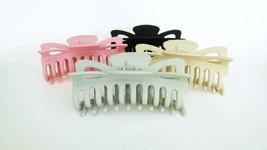 Extra large pink black gray beige hair claw clip for thick hair - £5.55 GBP