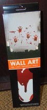 Halloween &quot;Happy Halloween&quot; Bloody Hands Removable Decal Art Mural Wall Sticker - £3.99 GBP