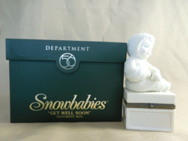 Snowbabies Department 56   4.5&quot; GET WELL SOON Sentiment Box  2011 - £10.11 GBP