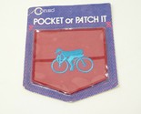 Vintage NOS Conso Bicycle Embroidered Sew On Pocket Patch Hippie Style C... - £6.96 GBP
