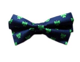 Danggi Man Men's St Patrick's Green Shamrock Bowtie Bow Tie - Blue - One... - $14.80