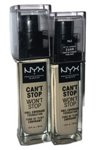 2X NYX Professional Can't Stop Won't Stop Full Coverage Foundation -Pale CSWSF01 - $18.99