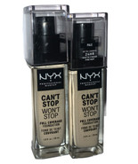 2X NYX Professional Can&#39;t Stop Won&#39;t Stop Full Coverage Foundation -Pale... - $18.99