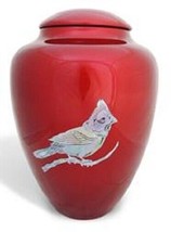 Large/Adult 200 Cubic Inch Fiber Glass Shell Art Cardinal Funeral Cremation Urn - £151.32 GBP