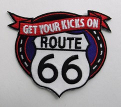 Get Your Kicks On Route 66 Highway Embroidered Patch 3.5 Inches - £4.29 GBP