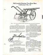 McCormick-Deering Two-Row Beet and bean Cultivator No10  Dual Page Ad Sp... - £12.47 GBP