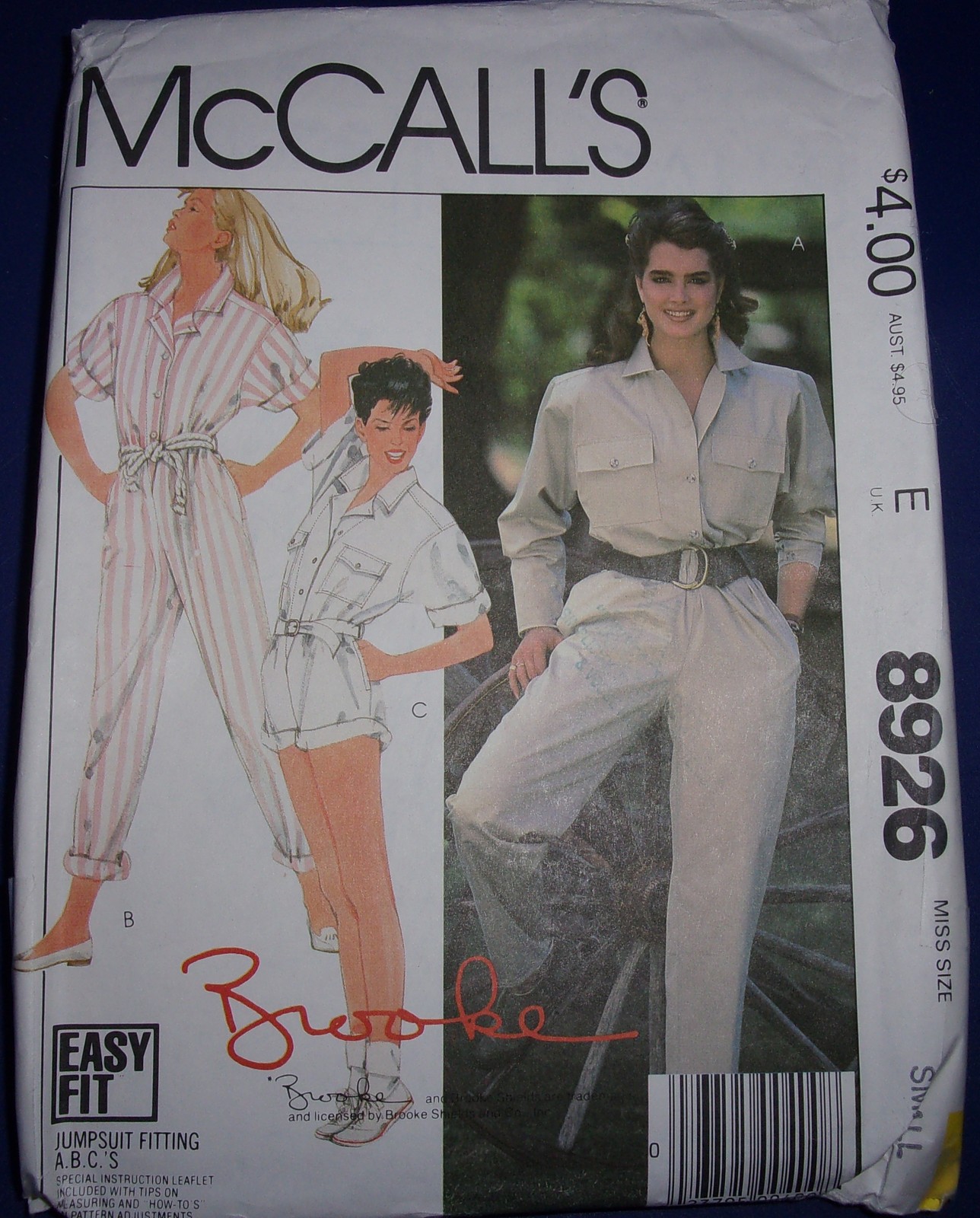 McCall’s Misses’ Jumpsuit & Belt Size 10-12 Small #8926 - $5.99