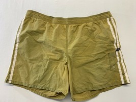 Speedo Swim Trunks Men&#39;s XL Mustard Mesh Lined Cotton/Nylon Shorts - $7.92