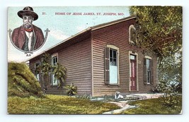 Postcard Missouri Historic Home Of Outlaw Jesse James Museum St. Joseph, MO 1909 - £4.68 GBP