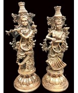 Radha Krishna Idol In Pure Solid Copper - 6 inches - €216,55 EUR