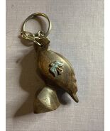 Vintage Ironwood Handcrafted Owl Silver Tone Turquoise Color Inlay Keych... - $16.95