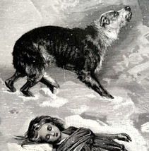 Boy With Dog 1888 Victorian Religious Book Antique 1st Edition Art Print... - $34.99