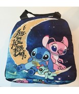 Stitch &amp; Angel Lunch Bag Tote Insulated Cooler Moon &amp; Back Design 7x7.5x... - $12.99