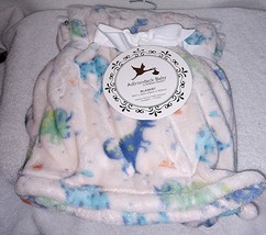 Adirondack Baby Creme Color with Colorful Dinos Plush Throw 30&quot;x 40&quot; New - $15.10 CAD