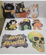 Halloween Vintage Die cut Decorations Double Sided Eureka Made in USA Lo... - $1,087.80 MXN