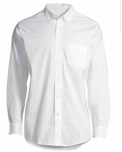 George Men&#39;s and Big Men&#39;s Long Sleeve Stretch Poplin Shirt White Size L... - $19.79