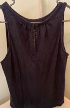 Banana Republic Womens Navy Blue Sleveless Shirt Size Small - $74.21 MXN