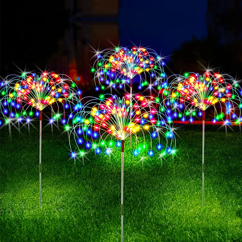 Solar LED Fairy Garden Lights Waterproof scape Solar Firework Pathway Lawn Lamp  - £148.05 GBP