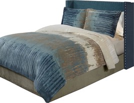 King-Size Bentley Velvet Plush Print Comforter Set From Fraiche Maison. - £81.50 GBP