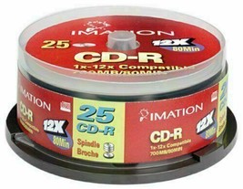 Imation 66-0000-2607-1 24x Certified CD-R 700 MB/80 Minutes Spindle Imation (25- - £31.59 GBP