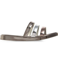 MICHAEL Michael Kors Womens Keiko Triple-Band Slide Sandal Color Silver ... - £66.49 GBP