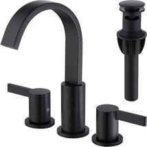 Bathroom Faucet, Brass, 3 Hole, 8 Inch Widespread Deck Mounted, Hot And Cold Mix - £70.33 GBP