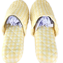 Charter Club Memory Foam Women&#39;s Yellow White Slippers XL 11-12 NWT - £15.12 GBP