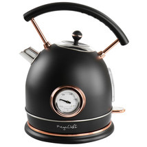 Megachef 1.8 Liter Half Circle Electric Tea Kettle With Thermostat In Matte Bla - £53.68 GBP