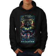 Wellcoda Owl Hippie Indian Animal Mens Hoodie,  Casual Hooded Sweatshirt - £25.95 GBP+