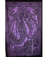 Traditional Jaipur Tie Dye Dragon Wall Art Poster, Celtic Wall Decor, Bo... - £7.81 GBP