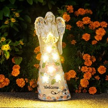 Solar Angel Figurines with 6 LED Outdoor Garden Lights - £36.64 GBP