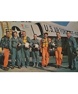 Astronauts NASA Original 7 Airplane US Airforce Postcard Grissom Glenn S... - $9.62 CAD