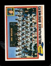 1981 Topps #668 Brewers TEAM/BOB Rodgers Exmt Brewers Mg *X81124 - £1.15 GBP