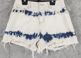 Hayden Los Angeles Jean Shorts Womens Large Tie Dye High Rise Distressed... - £27.12 GBP