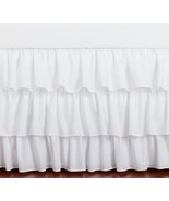 New 2014 Pottery Barn Kids Baby Crib Bed Skirt Triple Tier Dust Ruffle W... - $1,132.80 MXN