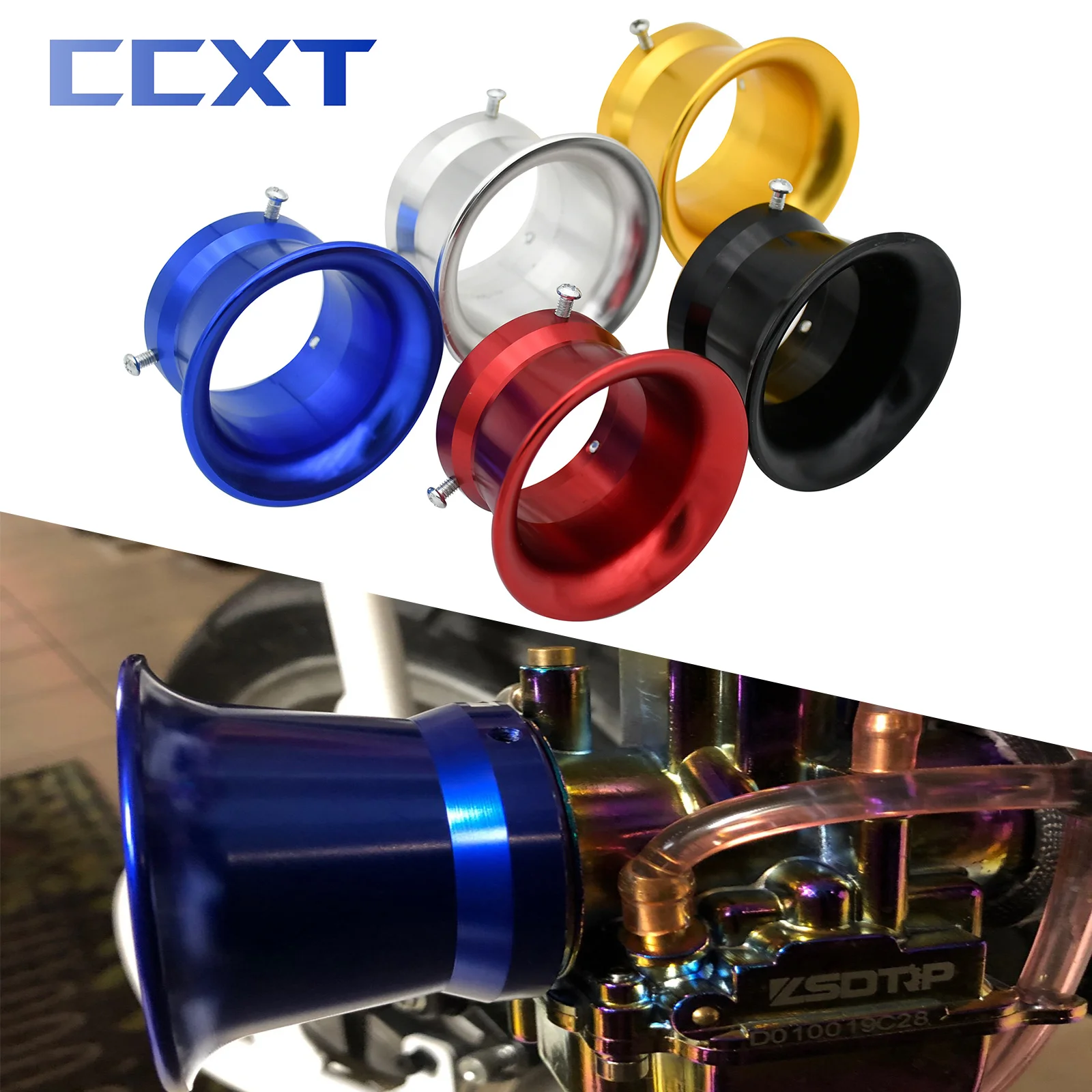 Motorcycle Cnc 50mm Carburetor Air Filter Wind Cup Horn Cup For Keihin Pwk Koso - £11.08 GBP+