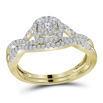14kt Yellow Gold Round Diamond Bridal Wedding Engagement Ring Band Set 1/2 Ctw - £637.21 GBP