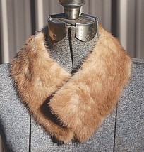 Old Vintage Genuine Fur Blonde Mink Jacket Coat Collar Lined - £23.36 GBP